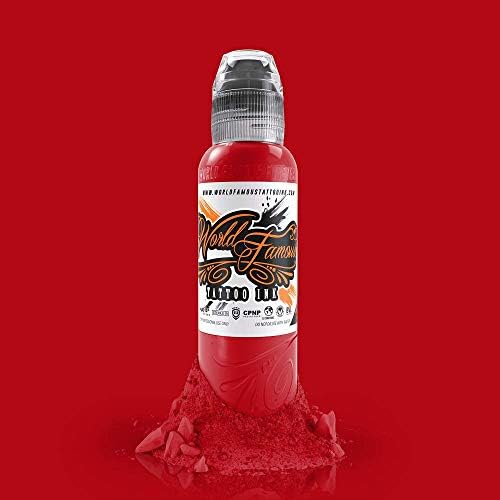 World Famous Tattoo Ink - Sailor Jerry Red Tattoo Ink - Professional Tattoo Ink & Tattoo Supplies - Skin-Safe Permanent Tattooing in Bold Shades - Vegan & Non-Toxic (1 oz) - Image 2