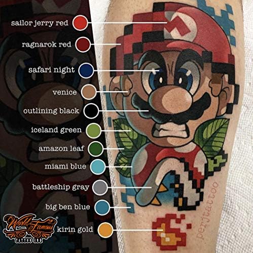 World Famous Tattoo Ink - Sailor Jerry Red Tattoo Ink - Professional Tattoo Ink & Tattoo Supplies - Skin-Safe Permanent Tattooing in Bold Shades - Vegan & Non-Toxic (1 oz) - Image 3