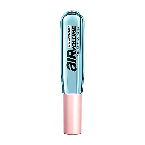 L’Oréal Paris Makeup Air Volume Mega Mascara, Lightweight & Long-lasting Volumizing Mascara for Voluminous Eyelashes, Waterproof Black, 0.3 Fl Oz