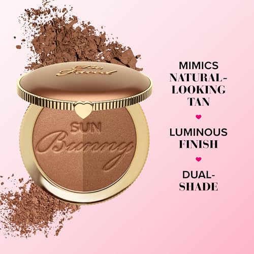 Too Faced Sun Bunny Bronzer | Buildable Luminous Glow for Sun-Kissed Finish + Cruelty Free, 0.28 Ounce - Image 3