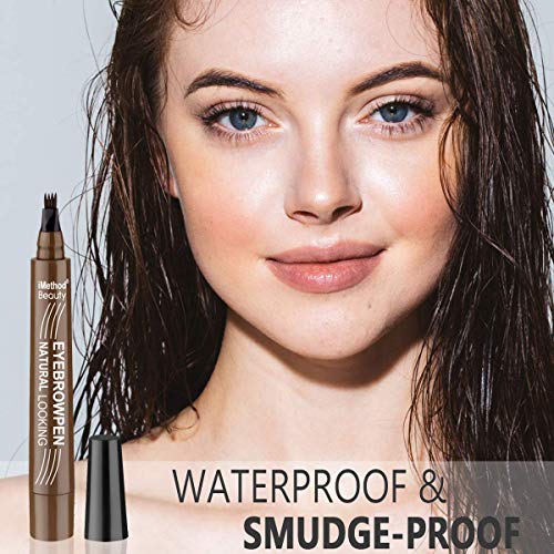 Eyebrow Pen - iMethod Upgrade Eyebrow TattooPen, Eyebrow Makeup, Long Lasting, Waterproof and Smudge-proof, Dark Grey - Image 5