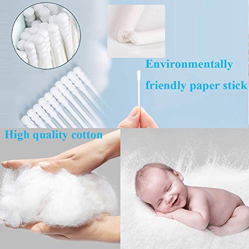 800 Pieces Cotton Swabs, Double Spiral Tipped with Paper Stick, Quality Cotton Heads- Sturdy Handle - Multipurpose, 4 Packs, 200 Pieces 1 Pack - Image 2