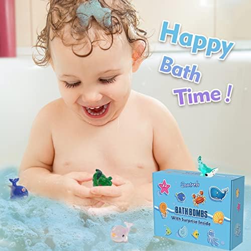 Bath Bombs for Kids with Surprise Toys Inside, 12 Pack Shell Kids Bath Bombs Gift Set for Girls Boys Birthday, Christmas, Halloween, Handmade Organic Bath Fizzy Bomb with Sea Animal for Children - Image 3
