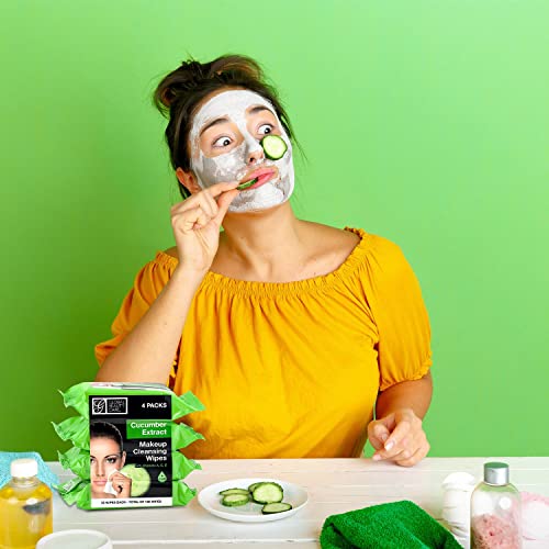 Global Beauty Care Cleansing Makeup Removal Wipes Bulk - Great for travel toiletries - 120 Count (4-Pack) (Cucumber) - Image 7