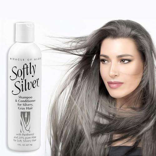 Softly Silver Shampoo Improved Conditioning formula for Gray Hair, 2 in 1 Purple Restorative Hair Wash for Mature Hair, Adds Luster, Bounce & Body, with Panthenol and 20% Pure UltraAloe - Image 6