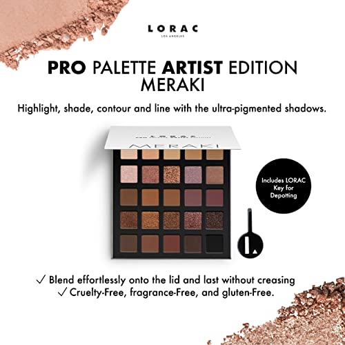 LORAC PRO Matte & Shimmer Eyeshadow Palette, Metallic High Pigmented, Mirror Compact - Image 3
