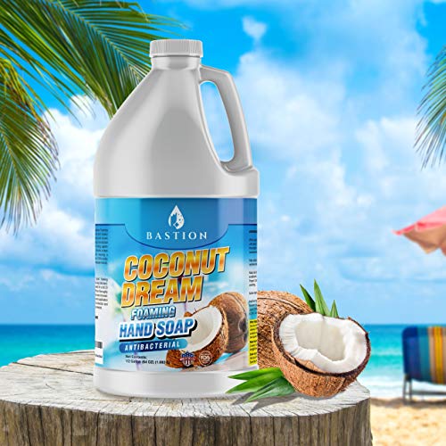 Bastion Antibacterial Foaming Hand Soap - Coconut Dream Hand Wash - Bulk Refill Jug. Coconut Dream Scented. Non-toxic. Made in the USA.(Foaming Dispenser Required) (Coconut, 1/2 Gallon (64 oz)) - Image 2