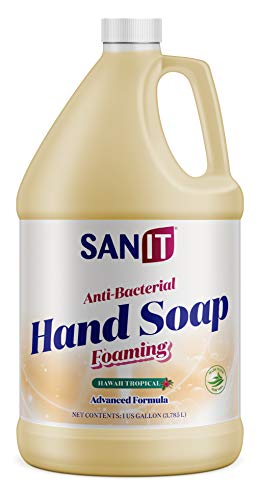 Sanit Antibacterial Foaming Hand Soap Refill - Advanced Formula with Aloe Vera and Moisturizers - All-Natural Moisturizing Hand Wash - Made in USA, Hawaii Tropical, 1 Gallon