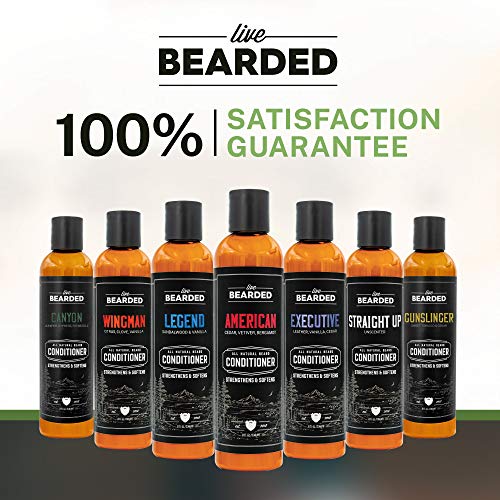 Live Bearded Beard Conditioner, 8 fl oz - Strengthens and Softens Facial Hair - Made in the USA - All-Natural Ingredients with Biotin, Caffeine | Executive Scent - Cedar, Vanilla - Image 7