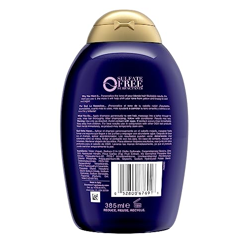 OGX Impecca-Blonde Purple Toning Shampoo, 13 fl oz - Image 9