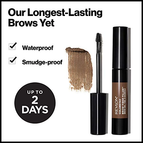 Revlon ColorStay Brow Fiber Filler, Longwearing & Volumizing Waterproof Eyebrow Gel, 302 Warm Brown, 0.23 fl. oz. - Image 3