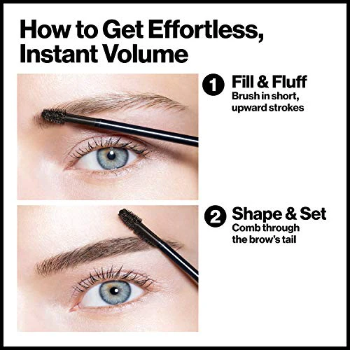 Revlon ColorStay Brow Fiber Filler, Longwearing & Volumizing Waterproof Eyebrow Gel, 302 Warm Brown, 0.23 fl. oz. - Image 6