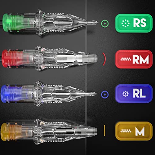 Dragonhawk Extreme Tattoo 50Pcs Cartridges Needles Mixed Sizes 1003RL 1005RL 1007RL 1009RL 1011RL EX-1 (#10RL-50PCS) - Image 3