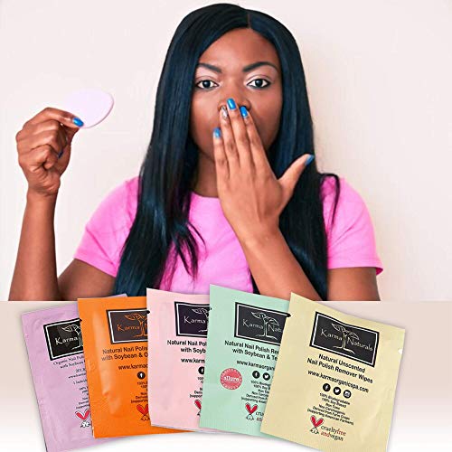 Karma Organic Nail Polish Remover Wipes Bundles Non-Toxic Vegan and Cruelty Free – bundle of 5/50 wipes - Image 2