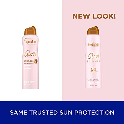 Coppertone Glow with Shimmer Sunscreen Spray, Water Resistant , Broad Spectrum, SPF 50, 5 Oz - Image 4