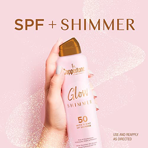Coppertone Glow with Shimmer Sunscreen Spray, Water Resistant , Broad Spectrum, SPF 50, 5 Oz - Image 5