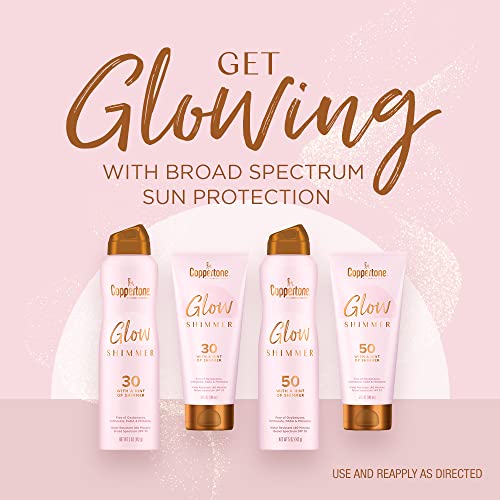 Coppertone Glow with Shimmer Sunscreen Spray, Water Resistant , Broad Spectrum, SPF 50, 5 Oz - Image 8