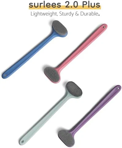 surlees Back Scrubber for Shower, Bath and Body Brush for Elderly, Men and Women, 15 Inch / 38 CM (Purple, Soft-6) - Image 6