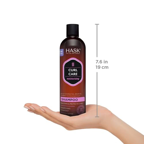 HASK CURL CARE Shampoo + Conditioner Set Coconut and Argan Oil, for Curly Hair Types, Vegan, Color Safe, Gluten-Free, Sulfate-Free, Paraben-Free, Cruelty-Free - 1 Shampoo and 1 Conditioner - Image 7