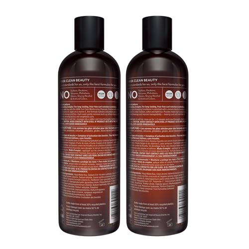HASK CURL CARE Shampoo + Conditioner Set Coconut and Argan Oil, for Curly Hair Types, Vegan, Color Safe, Gluten-Free, Sulfate-Free, Paraben-Free, Cruelty-Free - 1 Shampoo and 1 Conditioner - Image 8