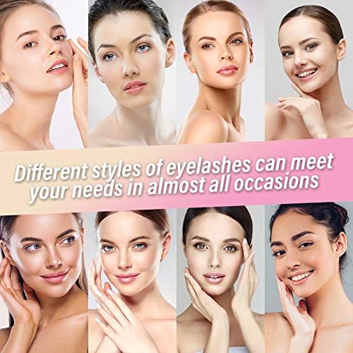 Natural Magnetic Eyelashes with Eyeliner,3 Pairs Natural Look False Lashes Kit,3D Short Magnetic Eyelash Set - No Glue Needed - Image 5