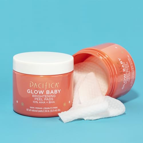 Pacifica Beauty Glow Baby Brightening Peel Pads 10% AHA + BHA, Skincare, Exfoliating, Skin Texture, Minimize Pores, For All Skin Types, Fragrance Free, Clean Skin Care, Vegan - 60 Pads (1 Count) - Image 6