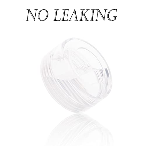 ZEJIA 3 Gram Sample Containers with Lids, 200 Count Tiny Sample Jars, 3ML Makeup Cosmetic Containers for Lip Balms, Lotion, Powder, Beauty Products(Clear Lids) - Image 3