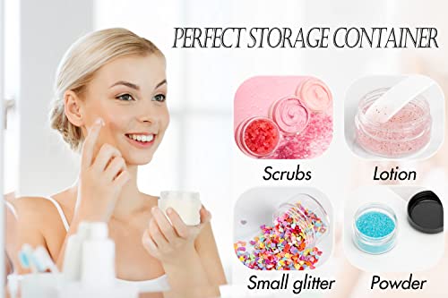 ZEJIA 3 Gram Sample Containers with Lids, 200 Count Tiny Sample Jars, 3ML Makeup Cosmetic Containers for Lip Balms, Lotion, Powder, Beauty Products(Clear Lids) - Image 6
