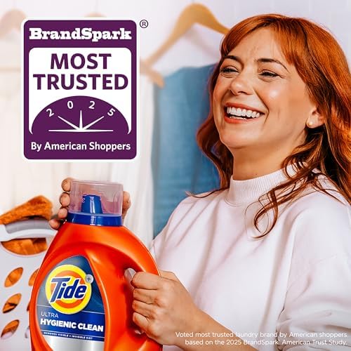 Tide Hygienic Clean Heavy 10X Duty Laundry Detergent Liquid Soap, Original Scent, HE Compatible, 59 Loads, 84 fl oz - Image 7