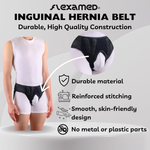Hernia Gear Double Inguinal Hernia Groin Belt Black (S 26-30) - Image 6