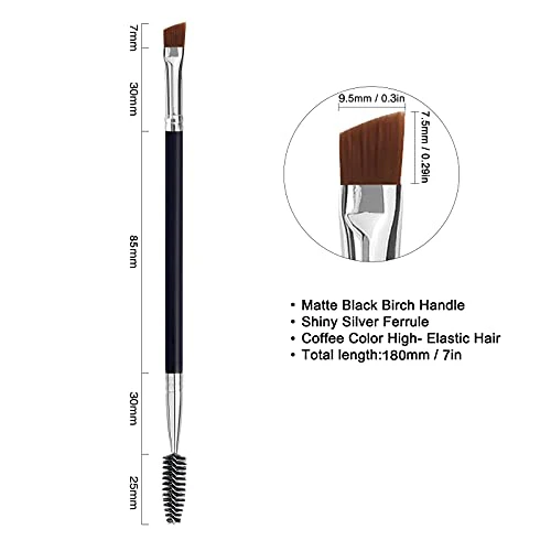 Duo Eye brow Brush, Angled Eyebrow Brush and Spoolie Brush, Eyelash Comb Eyebrow Brush Tool (20 Pcs) - Image 2