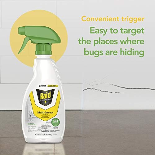 Raid Essentials Multi-Insect Killer Spray Bottle, Child & Pet Safe, for Indoor Use, 12 oz (Pack of 3) - Image 7