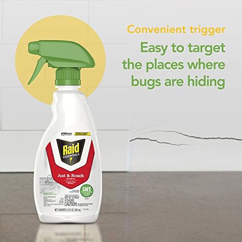 Raid Essentials Ant & Roach Killer Spray Bottle, Child & Pet Safe, Kills Insects Quickly, for Indoor Use, 12 Fl Oz (Pack of 3) - Image 8