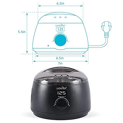 waxkiss Digital Hair Removal Warmer with See-Through Lid and 14oz Pot - Image 3