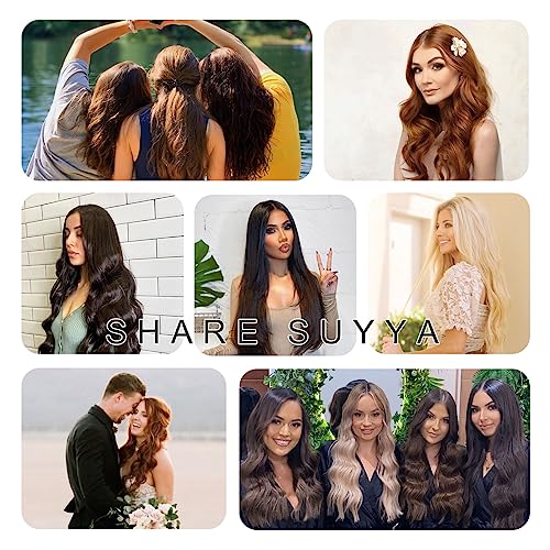 SUYYA Clip in Hair Extensions Real Human Hair,Human Hair Extensions Clip ins Straight Human Hair Clip ins Double Weft Hair Extensions Clip ins 7pcs 120g(18 inches #2 Darkest Brown) - Image 6