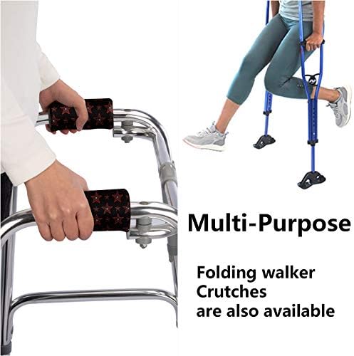 Spring Seaon Universal Walker Handle Padded -Hand Grip (2 Pack) Covers Non-Slip Cushion Padding for Folding Rolling Walker,Rollator Handle-Crutch Handle Pad Grips- Mobility Aid - Image 4