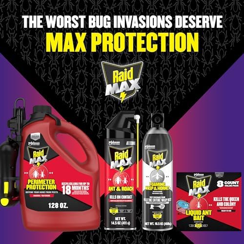 Raid MAX Perimeter Protection, 1 Gallon, Indoor & Outdoor Insecticide Spray with Reusable Electric Sprayer - Image 8