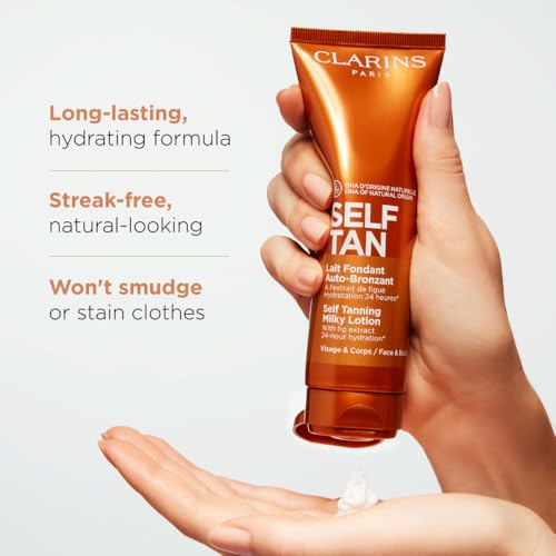 Clarins Self Tanning Milky Lotion | Self Tanner For Face and Body | Natural, Long-Lasting, Streak-Free, Sun-Kissed Glow and 24-Hour Hydration* | Non-Staining | Contains Glycerin | 4.2 Ounces - Image 4