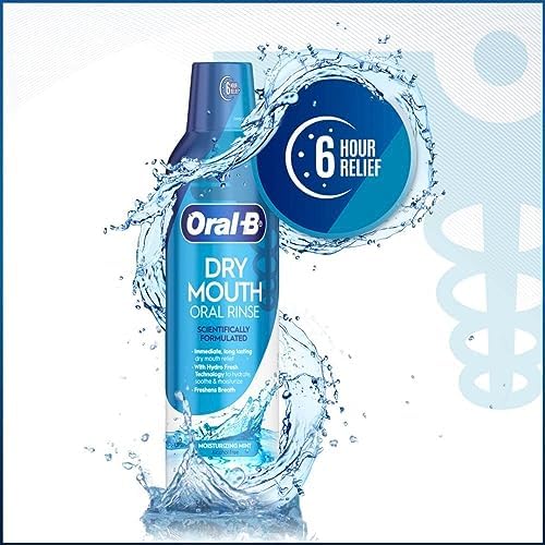 Oral-B Dry Mouth Oral Rinse Mouthwash, Moisturizing Mint, 16 Fl Oz - Image 2