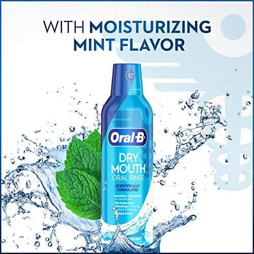 Oral-B Dry Mouth Oral Rinse Mouthwash, Moisturizing Mint, 16 Fl Oz - Image 9