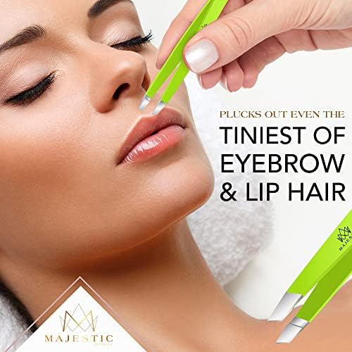Majestic Bombay Fine Point + Slant Tweezers for Women and Men – Splinter Ticks, Facial, Brow and Ingrown Hair Removal–Sharp, Needle Nose, Surgical Tweezers Precision best tweezers for chin hair - Image 5