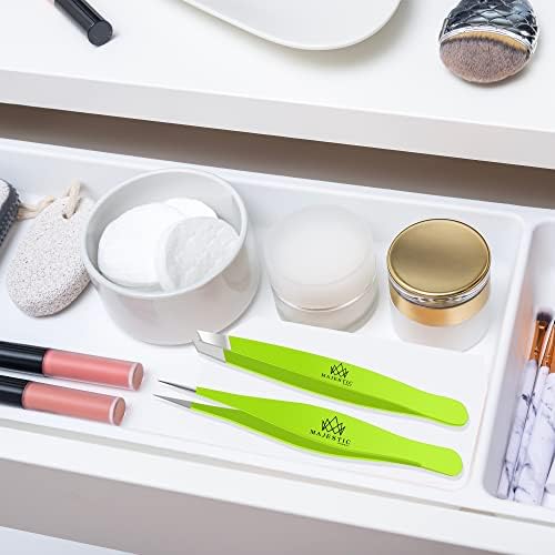 Majestic Bombay Fine Point + Slant Tweezers for Women and Men – Splinter Ticks, Facial, Brow and Ingrown Hair Removal–Sharp, Needle Nose, Surgical Tweezers Precision best tweezers for chin hair - Image 8