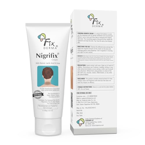 FIXDERMA Nigrifix Cream for Acanthosis Nigricans with Lactic Acid | Dermatologist Tested Retinol Cream | Useful for Dark Body Parts like Neck, Ankles, Armpits & Elbows –3.52 FlOz - Image 7