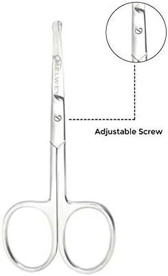 Rounded Stainless Steel Facial Hair Scissors/Safety Scissor for - Nose, Eyebrows, Facial Hair, Eyelashes, Moustache, Beard Trimming, Baby Nail. - Image 4