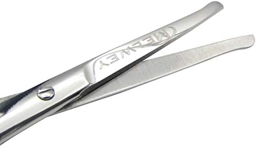 Rounded Stainless Steel Facial Hair Scissors/Safety Scissor for - Nose, Eyebrows, Facial Hair, Eyelashes, Moustache, Beard Trimming, Baby Nail. - Image 7