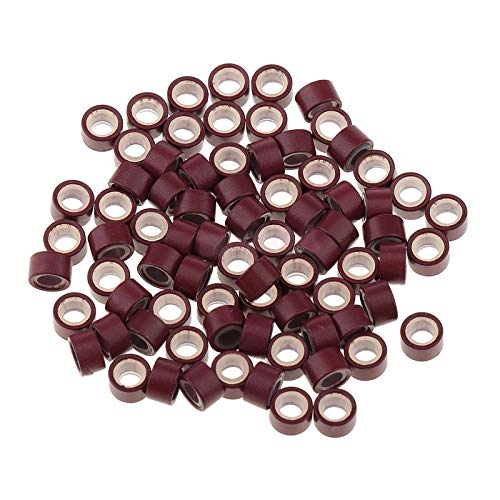 Orgrimmar Hair Extension Tool Kit Hair Extension Remove Pliers Pulling Hook 500 PCS Micro Silicone Rings Bead Device Tool Kits for Professional Hair Styling Tools Accessory (Wine Red) - Image 3