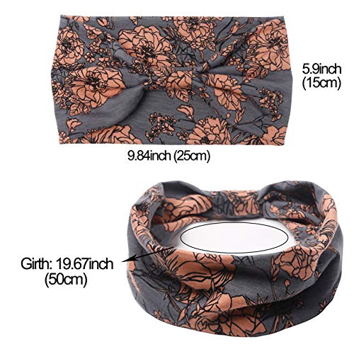 Tobeffect Headbands for Women African Wide Boho Bandeau Knotted Hairbands Workout Yoga Sport Head Wraps Hair Accessories 6 Packs - Image 2