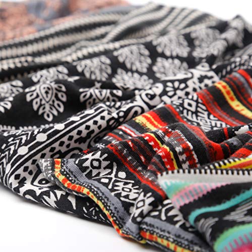 Tobeffect Headbands for Women African Wide Boho Bandeau Knotted Hairbands Workout Yoga Sport Head Wraps Hair Accessories 6 Packs - Image 3