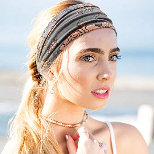Tobeffect Headbands for Women African Wide Boho Bandeau Knotted Hairbands Workout Yoga Sport Head Wraps Hair Accessories 6 Packs - Image 6