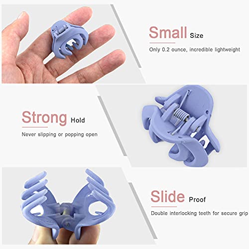 Small Hair Clips for Women Girls Kids, Tiny Hair Claw Clips for Thin/Medium Thick Hair, 1.5 Inch Mini Jaw Clips Matte Octopus Clip Nonslip Spider with Gift Box (Pack of 10 Colors) - Image 2